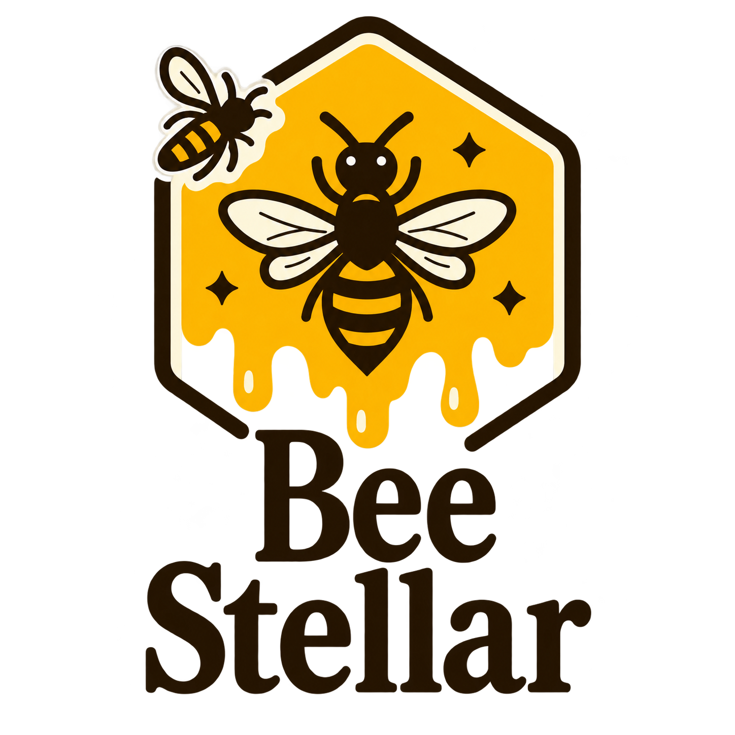Bee Stellar bee and honey logo